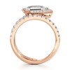 Thumbnail Image 2 of J'Lure Hexagon Portrait-Cut Lab-Created Diamond Spiral Engagement Ring 2-1/2 ct tw 18K Rose Gold