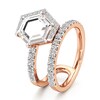 Thumbnail Image 4 of J'Lure Hexagon Portrait-Cut Lab-Created Diamond Spiral Engagement Ring 2-1/2 ct tw 18K Rose Gold
