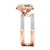 Thumbnail Image 3 of J'Lure Leaf Step-Cut Lab-Created Diamond Spiral Engagement Ring 3-3/4 ct tw 18K Rose Gold