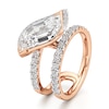 Thumbnail Image 4 of J'Lure Leaf Step-Cut Lab-Created Diamond Spiral Engagement Ring 3-3/4 ct tw 18K Rose Gold