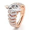 Thumbnail Image 4 of J'Lure Lozenge Step-Cut Lab-Grown Diamond Engagement Ring 3-1/2 ct tw 18K Rose Gold