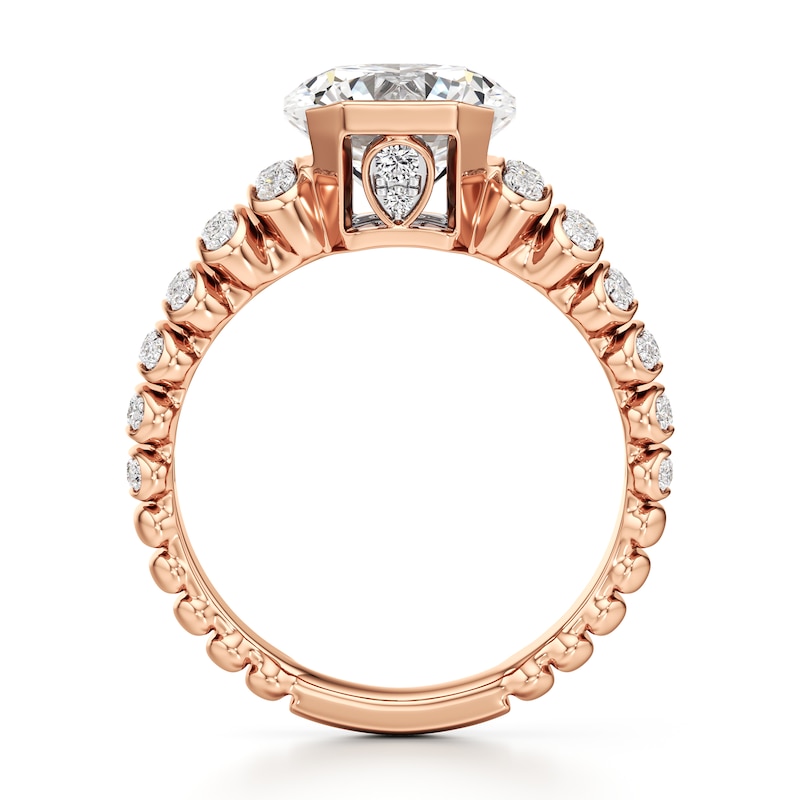 Main Image 2 of J'Lure Octagon Brilliant-Cut Lab-Grown Diamond Engagement Ring 3-3/8 ct tw 18K Rose Gold