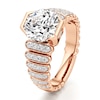 Thumbnail Image 4 of J'Lure Octagon Brilliant-Cut Lab-Grown Diamond Engagement Ring 3-3/8 ct tw 18K Rose Gold