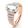 Thumbnail Image 4 of J'Lure Oval Portrait-Cut Lab-Created Diamond Engagement Ring 2-3/8 ct tw 18K Rose Gold