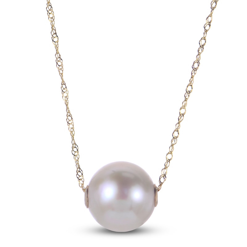 Main Image 1 of Cultured Pearl Necklace 10K Yellow Gold 18"