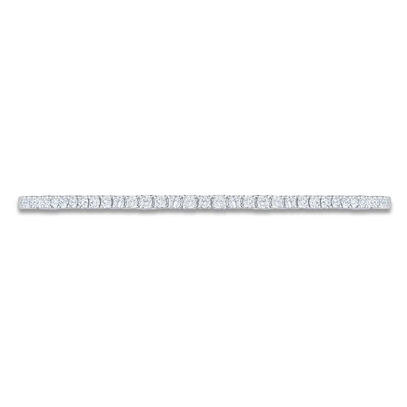 Main Image 3 of Lab-Grown Diamond Flex Bangle Bracelet 1 ct tw 14K White Gold