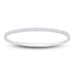 Lab-Grown Diamond Flex Bangle Bracelet 2 ct tw 14K White Gold