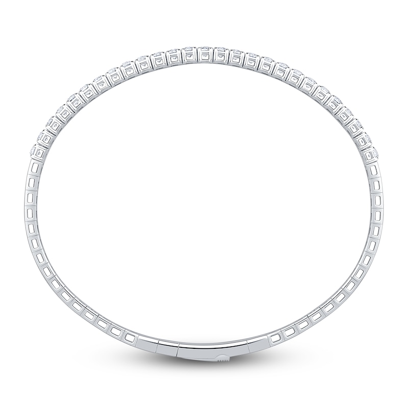 Main Image 2 of Lab-Grown Diamond Flex Bangle Bracelet 2 ct tw 14K White Gold
