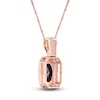 Thumbnail Image 3 of Natural Pink Quartz Necklace 1/6 ct tw Diamonds 14K Rose Gold 18"