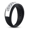 Thumbnail Image 3 of Men's Certified Diamond Wedding Band 1 ct tw 18K Black Gold & 18K White Gold