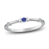 Thumbnail Image 1 of ArtCarved Natural Blue Sapphire & Diamond Anniversary Ring 1/15 ct tw 14K White Gold