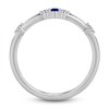 Thumbnail Image 3 of ArtCarved Natural Blue Sapphire & Diamond Anniversary Ring 1/15 ct tw 14K White Gold