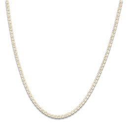 Popcorn Chain Necklace 2.74mm Semi-Solid 14K Two-Tone Gold 20"