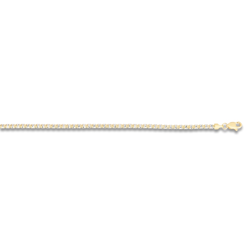Main Image 3 of Popcorn Chain Necklace 2.74mm Semi-Solid 14K Two-Tone Gold 20"