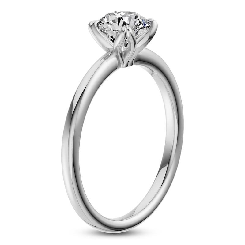 Main Image 2 of Round-Cut Diamond Solitaire Engagement Ring 1 ct tw 14K White Gold (I2/I)