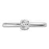 Thumbnail Image 3 of Certified Oval-Cut Diamond Solitaire Engagement Ring 1/4 ct tw 14K White Gold (I1/I)