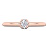 Thumbnail Image 3 of Certified Oval-Cut Diamond Solitaire Engagement Ring 1/4 ct tw 18K Rose Gold (SI2/G)