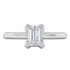 Thumbnail Image 3 of Certified Emerald-Cut Diamond Solitaire Engagement Ring 1 ct tw 14K White Gold (I1/I)