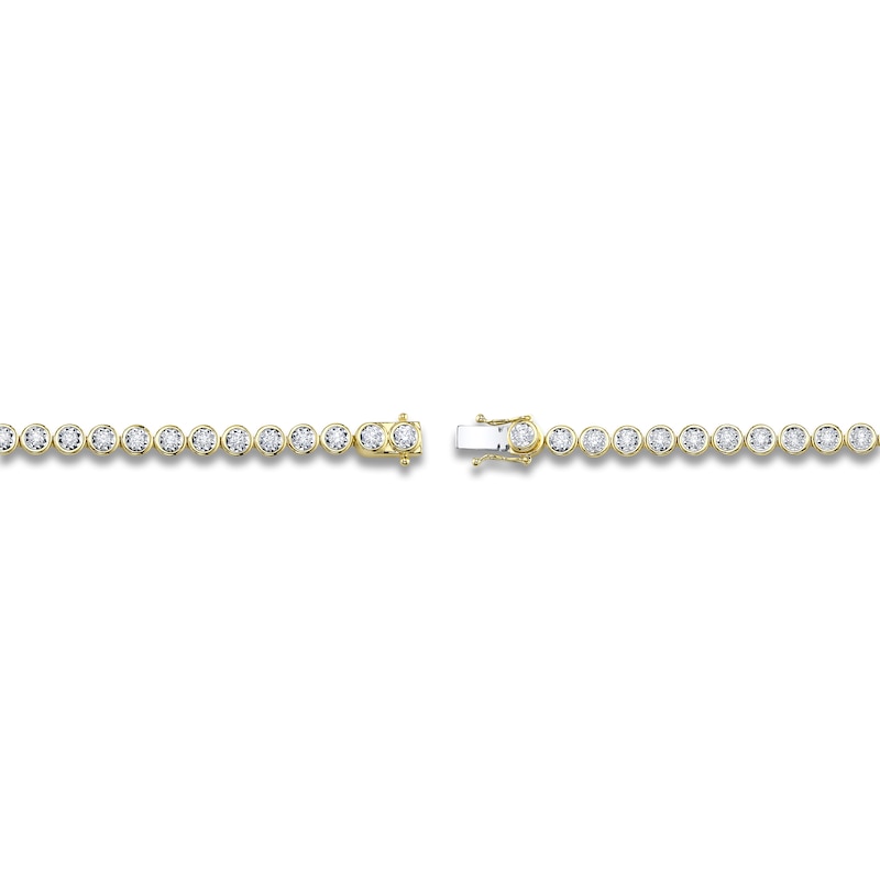 Main Image 3 of Shy Creation Diamond Bezel-Set Tennis Bracelet 1-3/4 ct tw 14K Yellow Gold 7" SC55027641V3