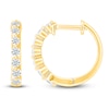 Thumbnail Image 3 of Diamond Hoop Earrings 1/2 ct tw 10K Yellow Gold