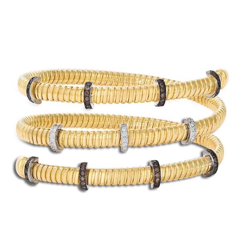 Main Image 1 of Le Vian Diamond Flex Bangle Bracelet 7/8 ct tw 14K Honey Gold