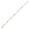 Thumbnail Image 2 of Natural Emerald Geometric Station Bracelet 14K Yellow Gold 7"