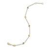 Thumbnail Image 3 of Natural Emerald Geometric Station Bracelet 14K Yellow Gold 7"