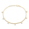 Thumbnail Image 1 of Bezel-Set Diamond Dangle Station Bracelet 1/3 ct tw 14K Yellow Gold 7"