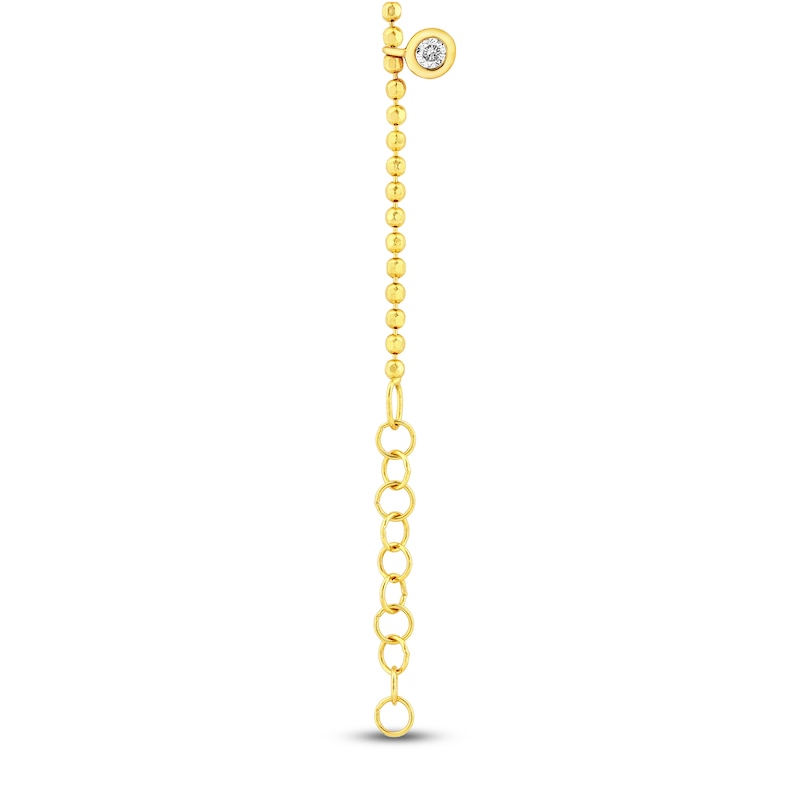 Main Image 2 of Bezel-Set Diamond Dangle Station Bracelet 1/3 ct tw 14K Yellow Gold 7"