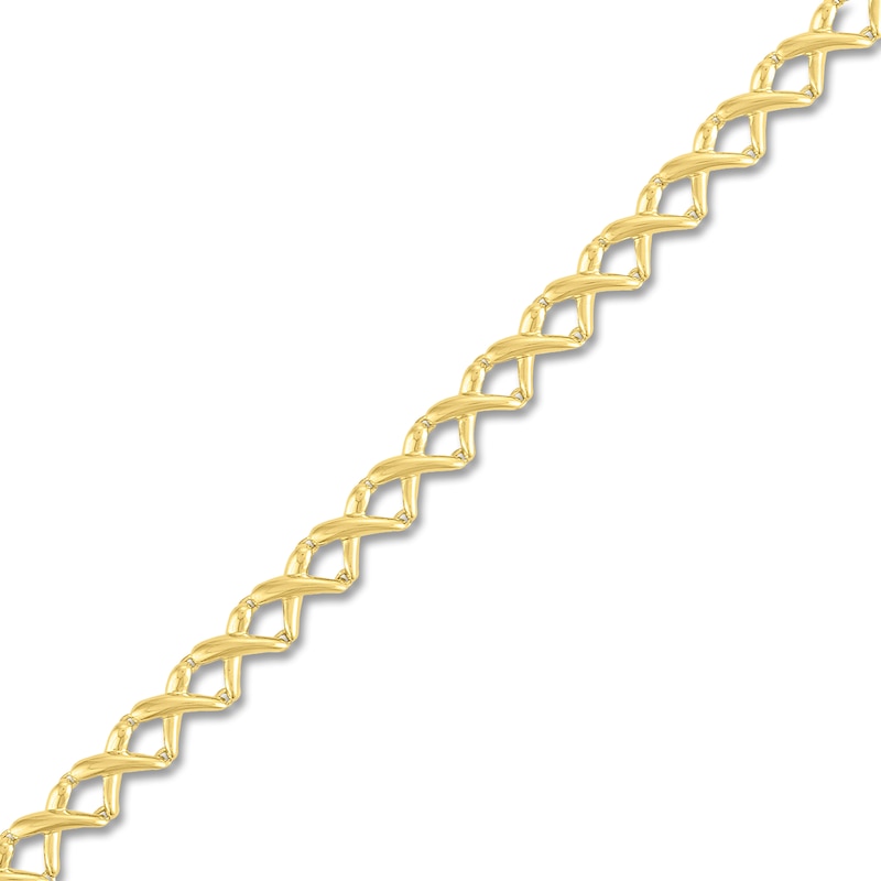 Main Image 2 of Unspoken Crosslink Bracelet Solid 14K Yellow Gold 7.25"