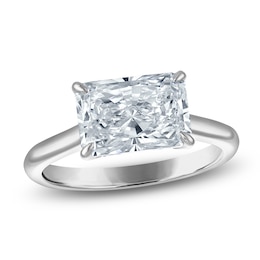 Radiant-Cut Lab-Grown Diamond East-West Solitaire Plus Engagement Ring 5 ct tw Platinum (VS2/F)