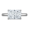 Thumbnail Image 3 of Radiant-Cut Lab-Grown Diamond East-West Solitaire Plus Engagement Ring 5 ct tw Platinum (VS2/F)