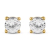Thumbnail Image 3 of Men's White Lab-Created Sapphire 4mm Solitaire Stud Earrings 10K Yellow Gold