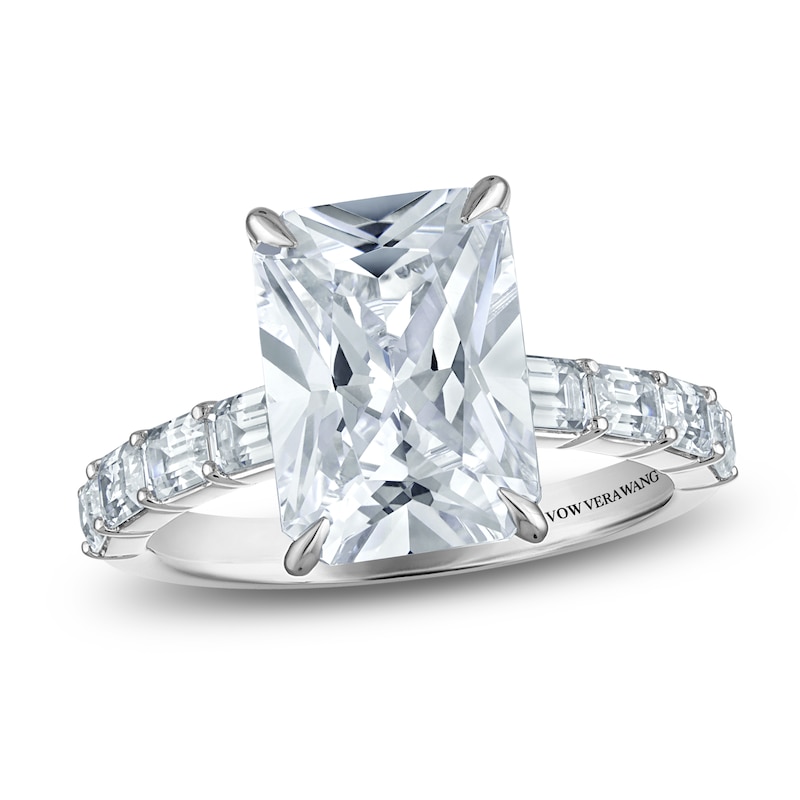 Main Image 1 of Vera Wang VOW Radiant-Cut Lab-Grown Diamond Engagement Ring 5-7/8 ct tw 14K White Gold