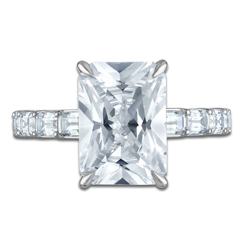 Main Image 3 of Vera Wang VOW Radiant-Cut Lab-Grown Diamond Engagement Ring 5-7/8 ct tw 14K White Gold