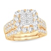 Thumbnail Image 1 of Diamond Bridal Set 2 ct tw Princess 14K Yellow Gold