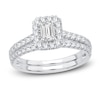 Thumbnail Image 1 of Diamond Bridal Set 1 ct tw Emerald/Round 14K White Gold