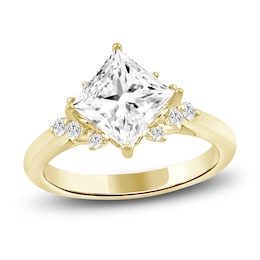 Princess-Cut Lab-Grown Diamond Engagement Ring 2-1/6 ct tw 14K Yellow Gold