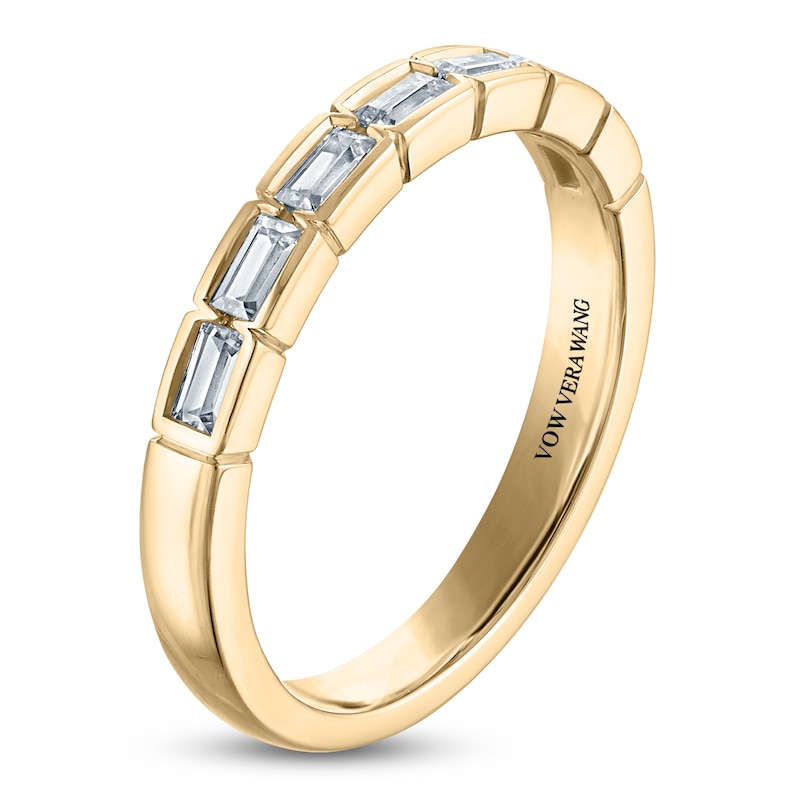 Main Image 2 of Vera Wang VOW Baguette-Cut Diamond Wedding Band 1/4 ct tw 14K Yellow Gold