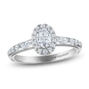 Thumbnail Image 1 of Vera Wang VOW Oval-Cut Diamond Halo Engagement Ring 3/4 ct tw 14K White Gold
