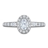 Thumbnail Image 3 of Vera Wang VOW Oval-Cut Diamond Halo Engagement Ring 3/4 ct tw 14K White Gold