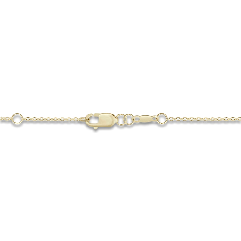 Main Image 2 of Jared Signature Pear-Shaped & Round-Cut Lab-Grown Diamond "Y" Necklace 1 ct tw 14K Yellow Gold 18"