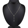 Thumbnail Image 3 of Jared Signature Pear-Shaped & Round-Cut Lab-Grown Diamond "Y" Necklace 1 ct tw 14K Yellow Gold 18"