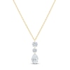 Thumbnail Image 1 of Jared Signature Pear-Shaped & Round-Cut Lab-Grown Diamond Drop Necklace 3/4 ct tw 14K Yellow Gold 18"