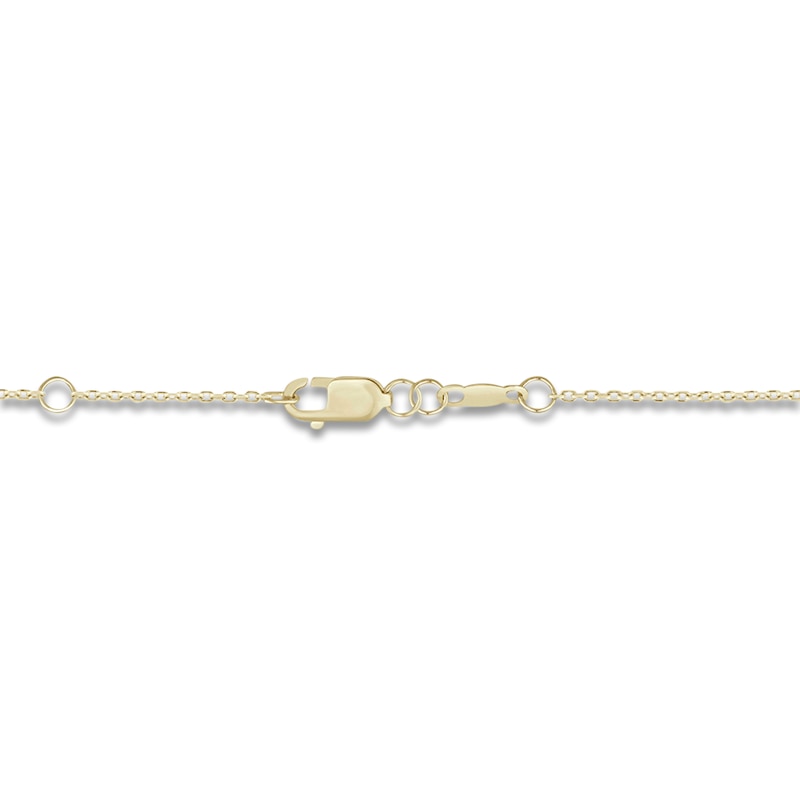 Main Image 3 of Jared Signature Pear-Shaped & Round-Cut Lab-Grown Diamond Drop Necklace 3/4 ct tw 14K Yellow Gold 18"