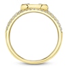 Thumbnail Image 2 of Shy ICON Lumeria Baguette & Round-Cut Diamond Pillow Link Ring 1 ct tw 14K Yellow Gold B22001565V3