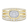Thumbnail Image 3 of Shy ICON Lumeria Baguette & Round-Cut Diamond Pillow Link Ring 1 ct tw 14K Yellow Gold B22001565V3