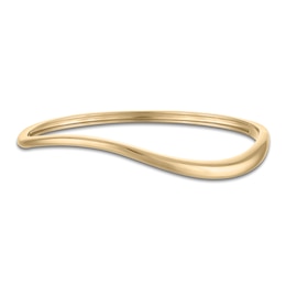Jared Signature Small Organic Shape Bangle Bracelet Semi-Solid 10K Yellow Gold