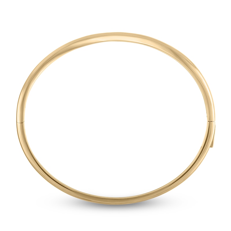 Main Image 3 of Jared Signature Small Organic Shape Bangle Bracelet Semi-Solid 10K Yellow Gold