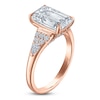 Thumbnail Image 2 of Certified Emerald-Cut Lab-Grown Diamond Engagement Ring 4-3/8 ct tw 14K Rose Gold